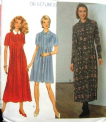 7388  Simplicity BUTTON PLEAT TIED Short to Long Sleeve DRESS LENGTHS PATTERN 6-10